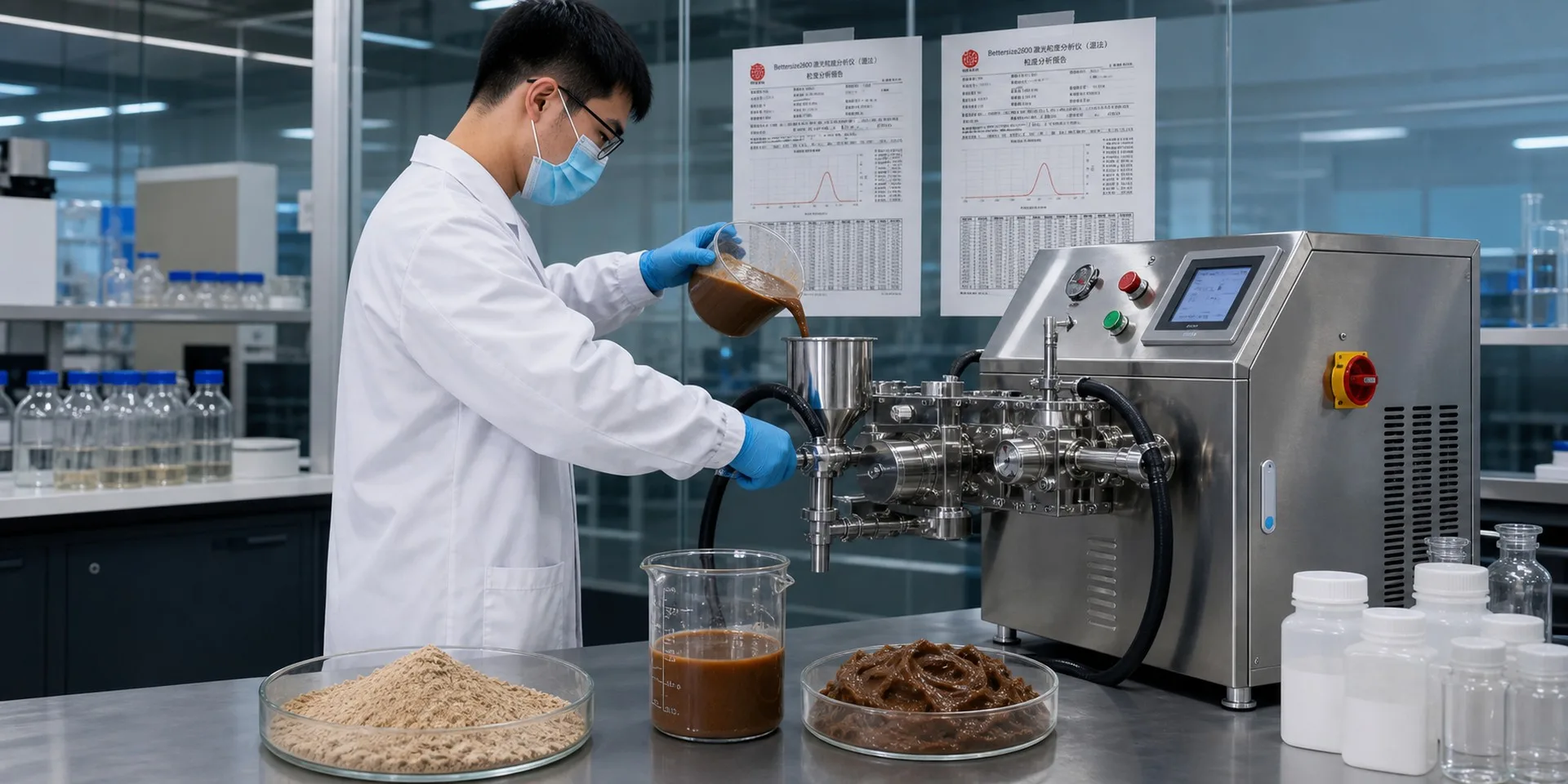 Mushroom powder homogenization test