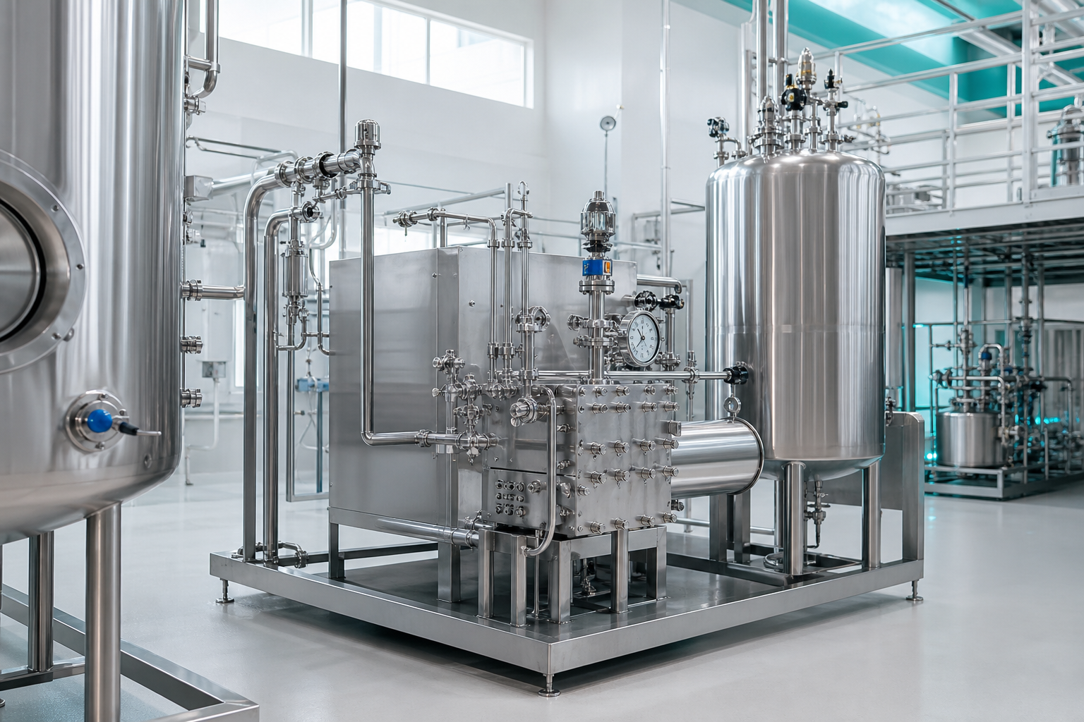 Stainless steel process equipment for scale-up from laboratory to production