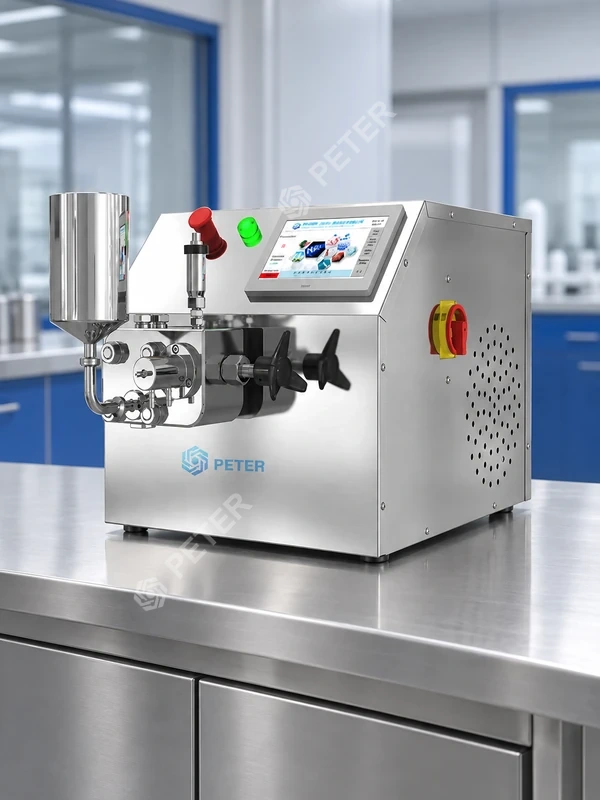 CAS PETER compact homogenizer in a controlled factory laboratory