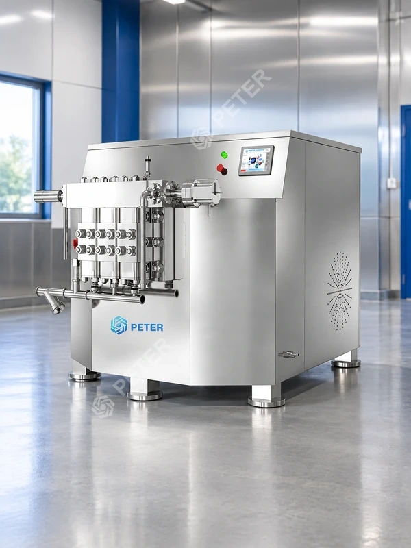 CAS PETER production homogenizer in a clean industrial process room