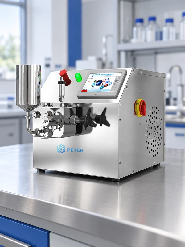 CAS PETER compact laboratory homogenizer in a controlled sample-preparation lab