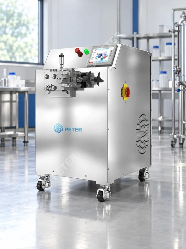 CAS PETER pilot high-pressure homogenizer in a hygienic scale-up room