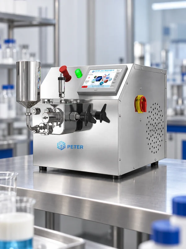 CAS PETER laboratory homogenizer in a controlled material compatibility trial