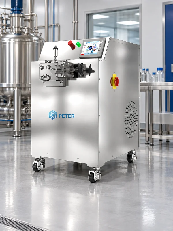 CAS PETER pilot homogenizer in a hygienic formulation scale-up room
