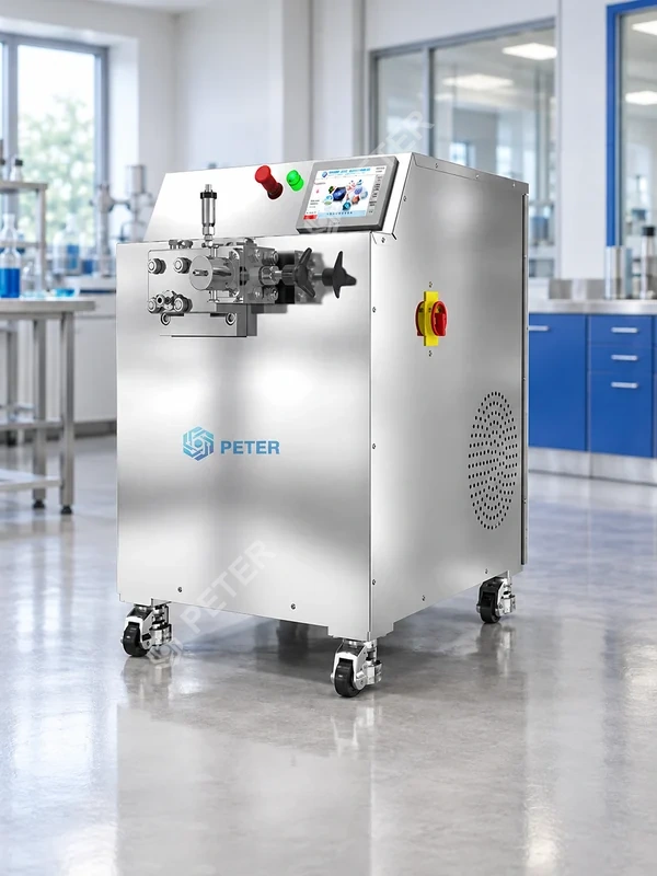 CAS PETER pilot high-pressure homogenizer in a hygienic scale-up room