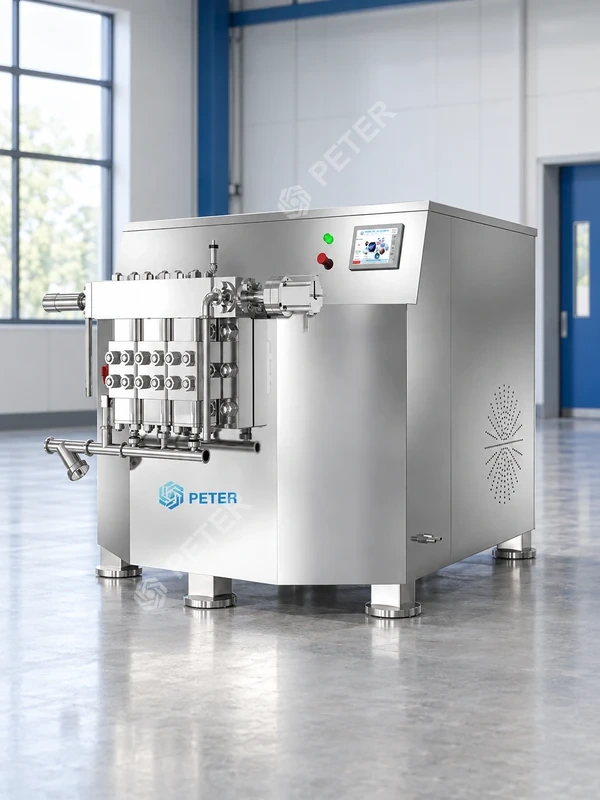 CAS PETER production homogenizer in a clean factory inspection area