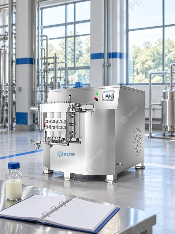 CAS PETER PT500 high-pressure homogenizer in an illustrative industrial factory process-development area; equipment and documentation review