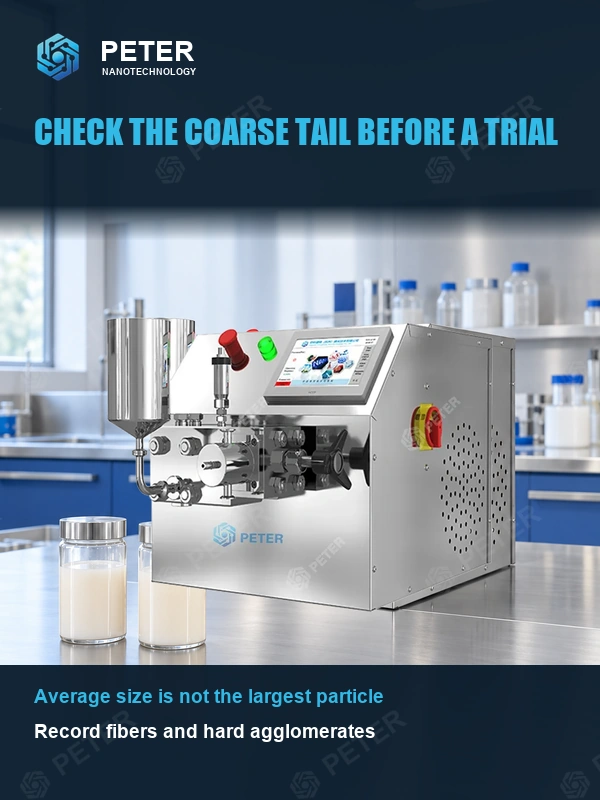 CAS PETER PT-20 in an illustrative factory setting: Check the coarse tail before a trial.