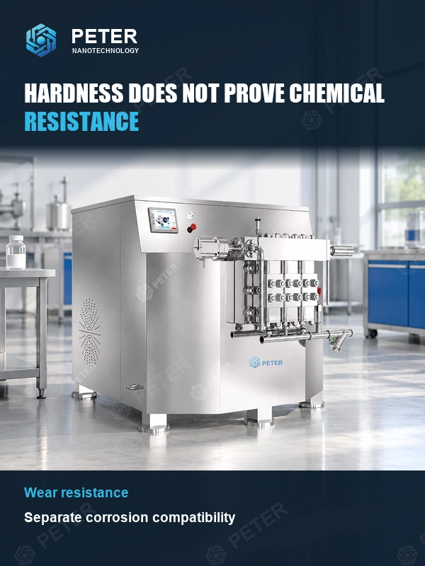 CAS PETER PT-1000 in an illustrative factory setting: Hardness does not prove chemical resistance.