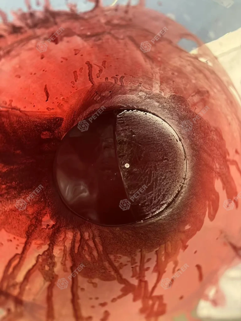 Iron oxide sample before processing